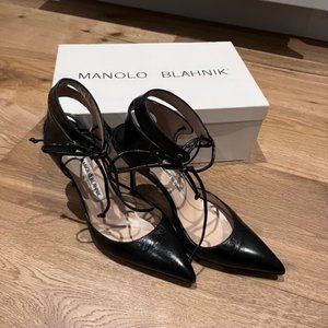 Manolo Blahnik Leather Heel Size 37.5